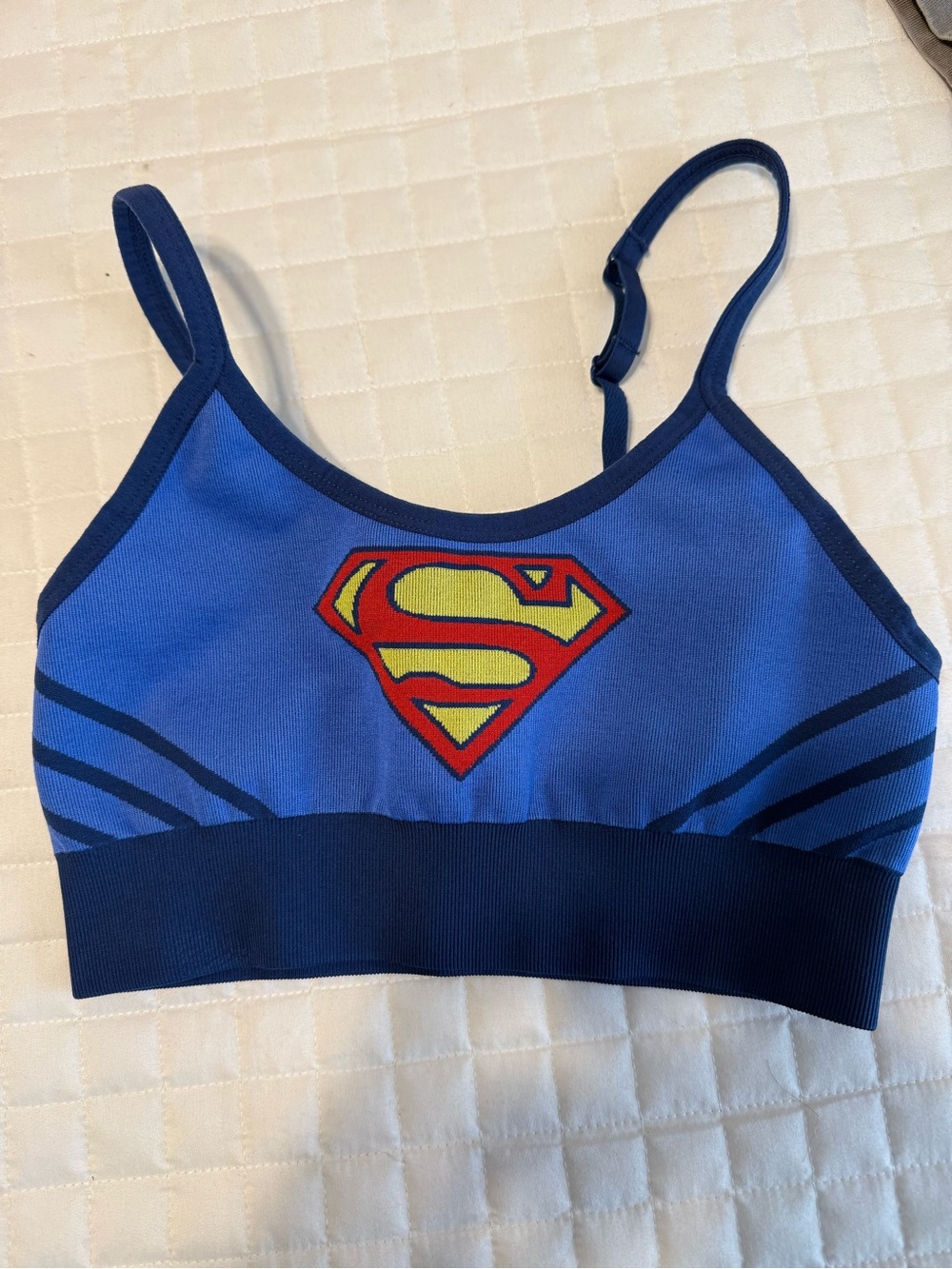 DC Royal Blue and Yellow Sports Bra